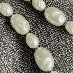 48” Faux Pearl Rope Necklace with Tassels